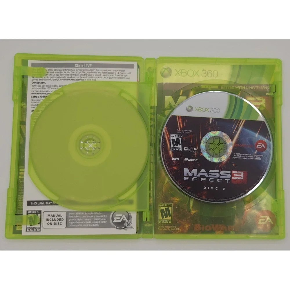 Mass Effect 3 - Xbox 360 - CIB w/ Inserts - 2-Disc - Tested